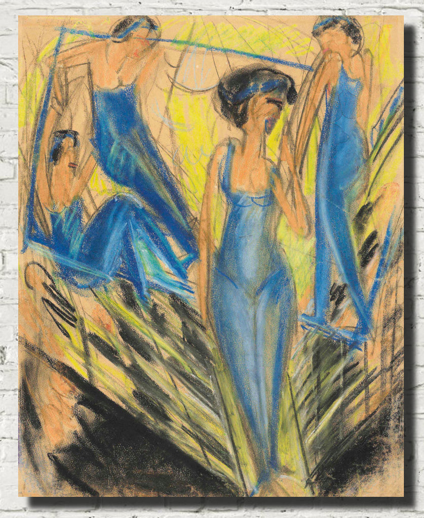 Ernst Ludwig Kirchner Expressionism Fine Art Print, Blaue Artisten