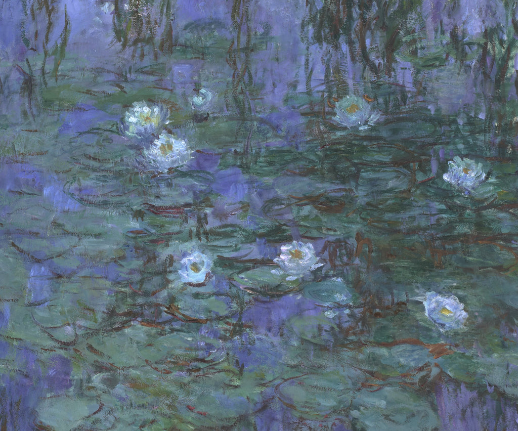 Blue Water Lilies, Claude Monet Impressionist Art Print