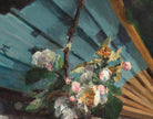 Bertha Wegmann Fine Art Print, Blue fan by a green jug with flowering apple branch