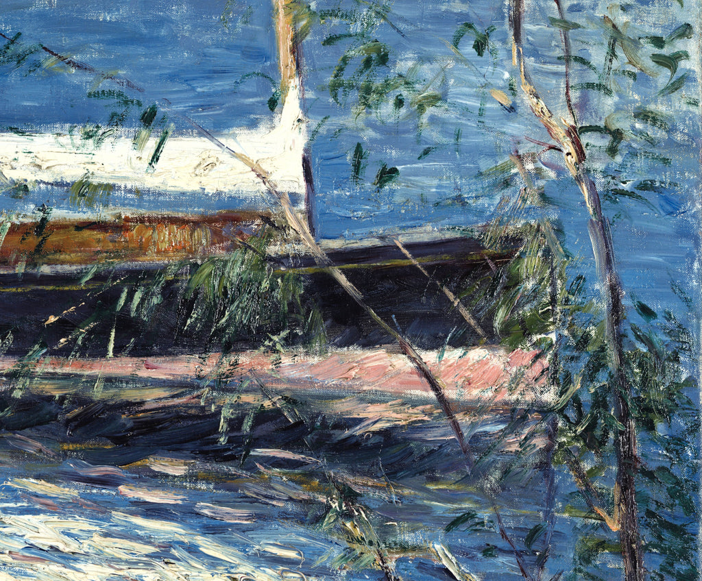Gustave Caillebotte Fine Art Print : Boat moored on the Seine at Argenteuil