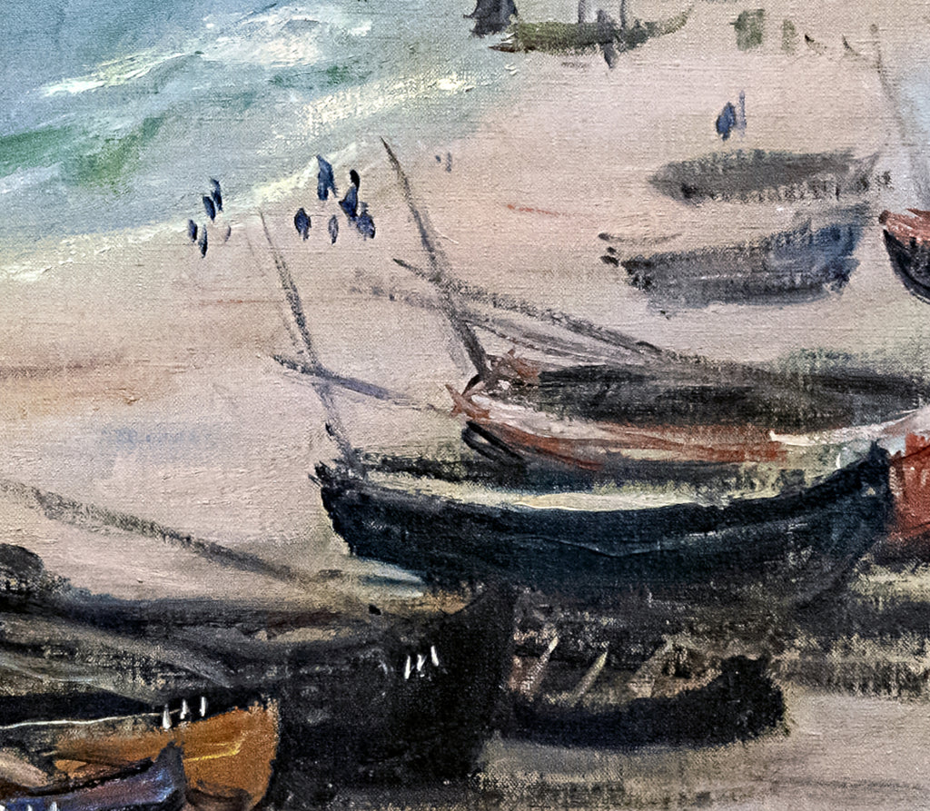 Claude Monet Fine Art Print, Boats on the beach at Etretat