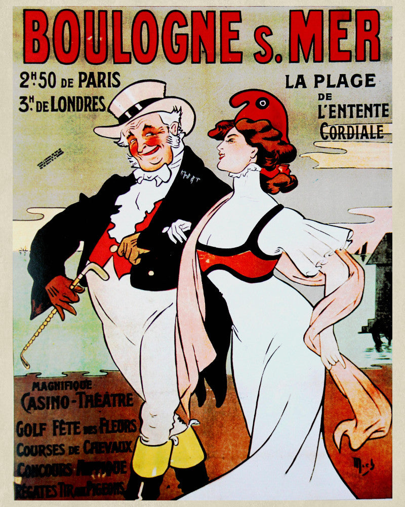 Boulogne sur Mer France Print Vintage Travel Poster Art - OnTrendAndFab