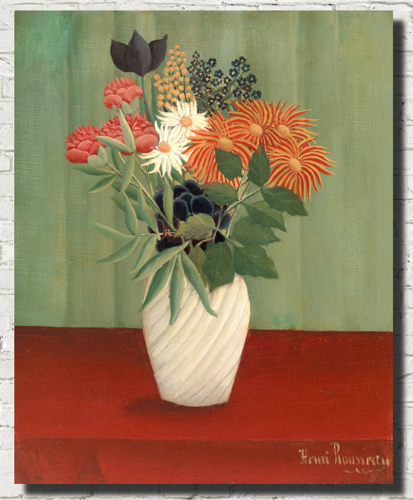 Henri Rousseau, Post- Impressionist Fine Art Print, Bouquet of Flowers