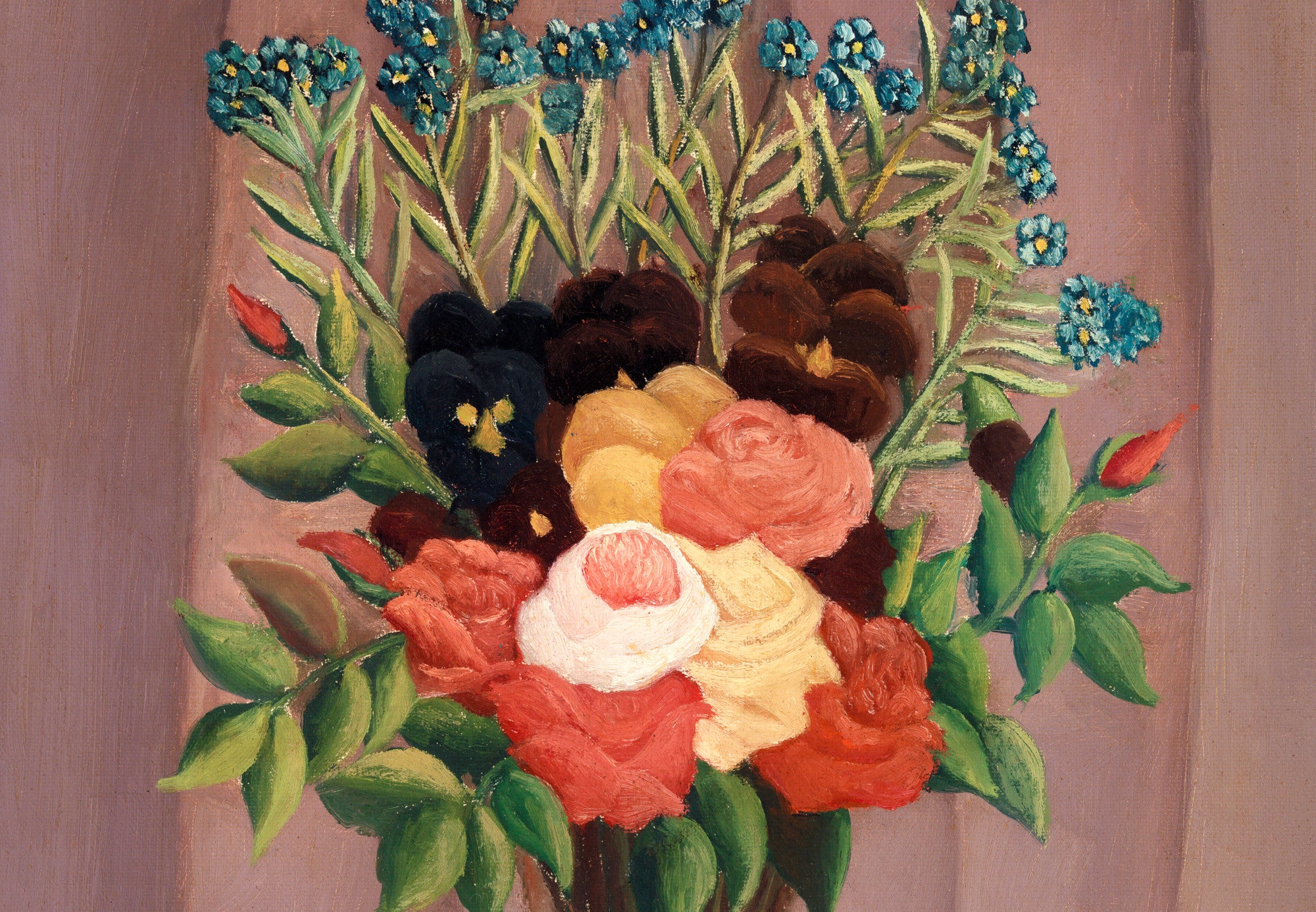 Henri Rousseau, Post-Impressionist Fine Art Print, Bouquet of Flowers