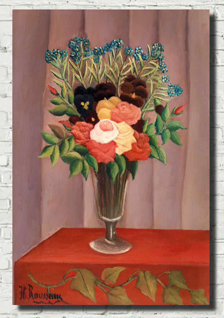 Henri Rousseau, Post-Impressionist Fine Art Print, Bouquet of Flowers