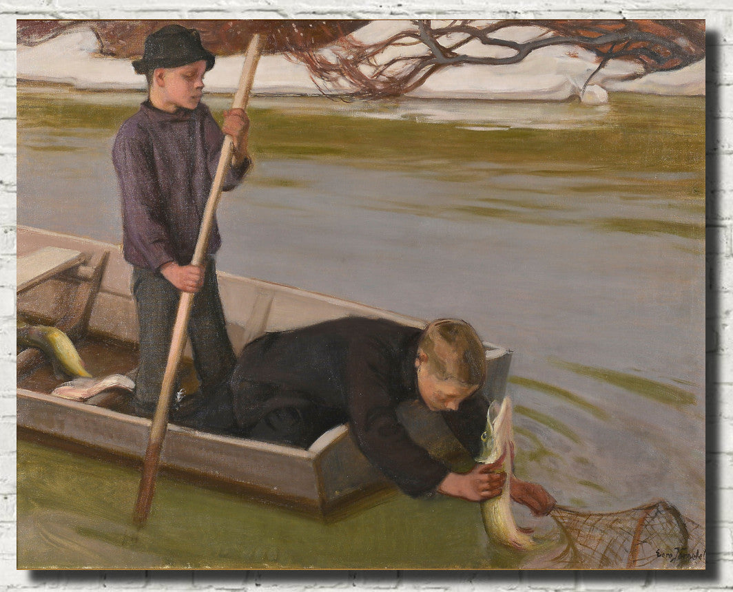 Eero Järnefelt Fine Art Print, Boys Fishing