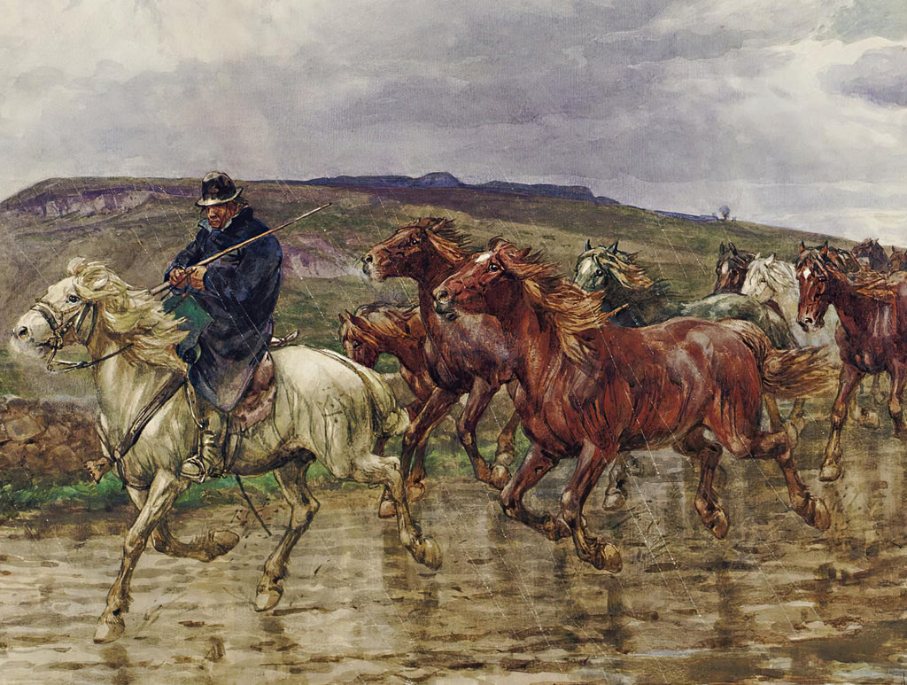 Bringing In The Horses, Henry Enrico Coleman Fine Art Print