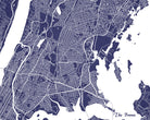 The Bronx New York City Street Map Print Feature Wall Art Poster