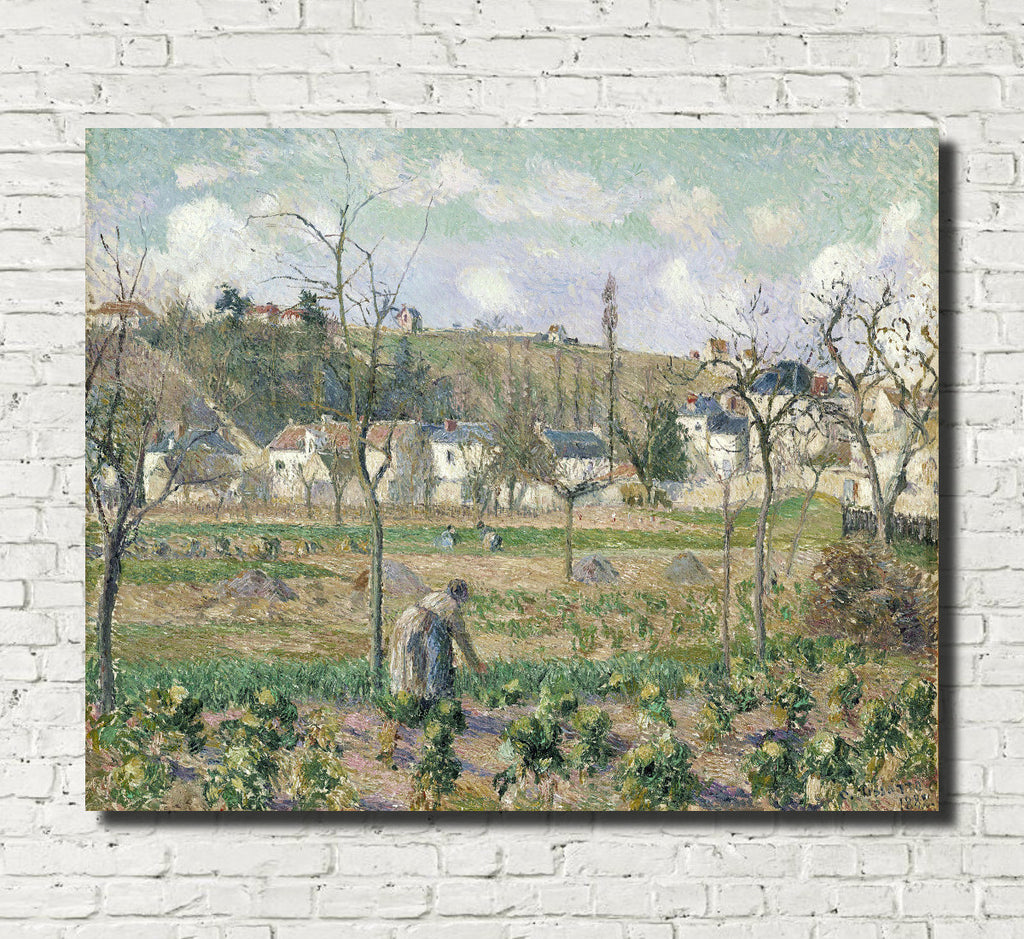 Camille Pissarro Fine Art Print Le Jardin de Maubuisson Impressionist Painting