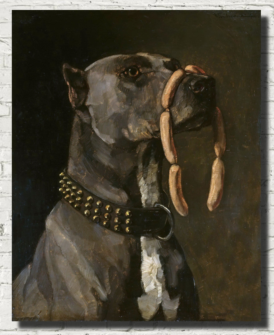 Wilhelm Trubner Fine Art Print, Caeser, Dog Portrait