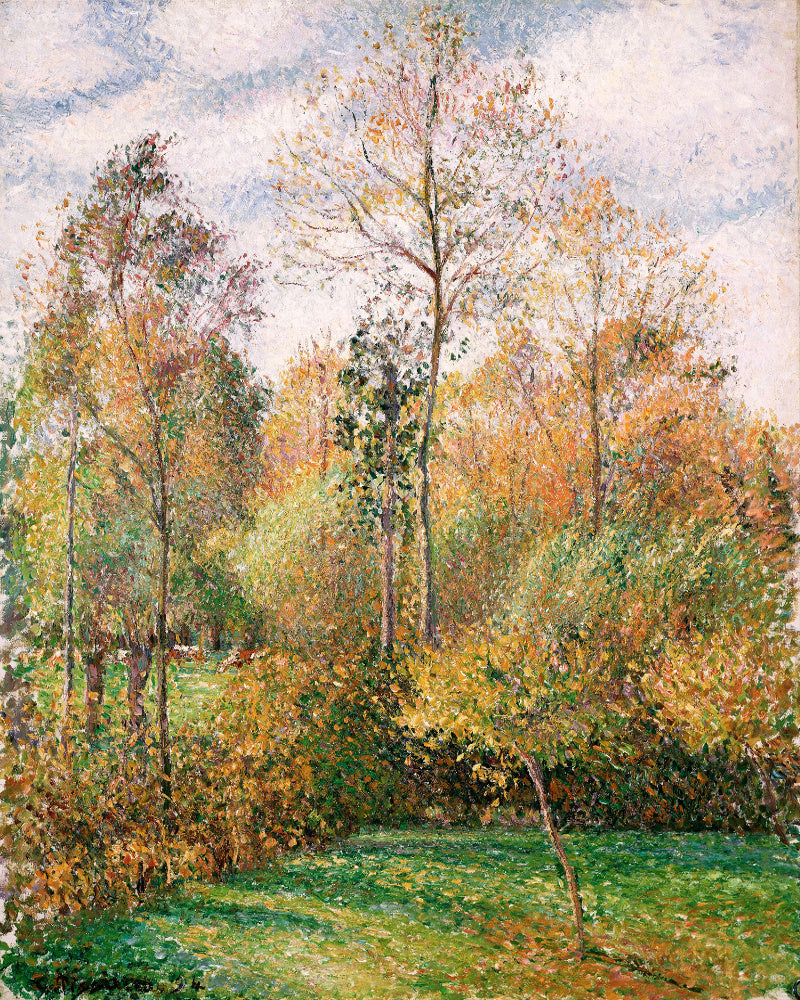 Camille Pissarro Fine Art Print Autumn, Poplars, Eragny Impressionist Painting