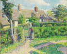 Camille Pissarro Fine Art Print Peasants' Houses, Eragny Impressionist Painting