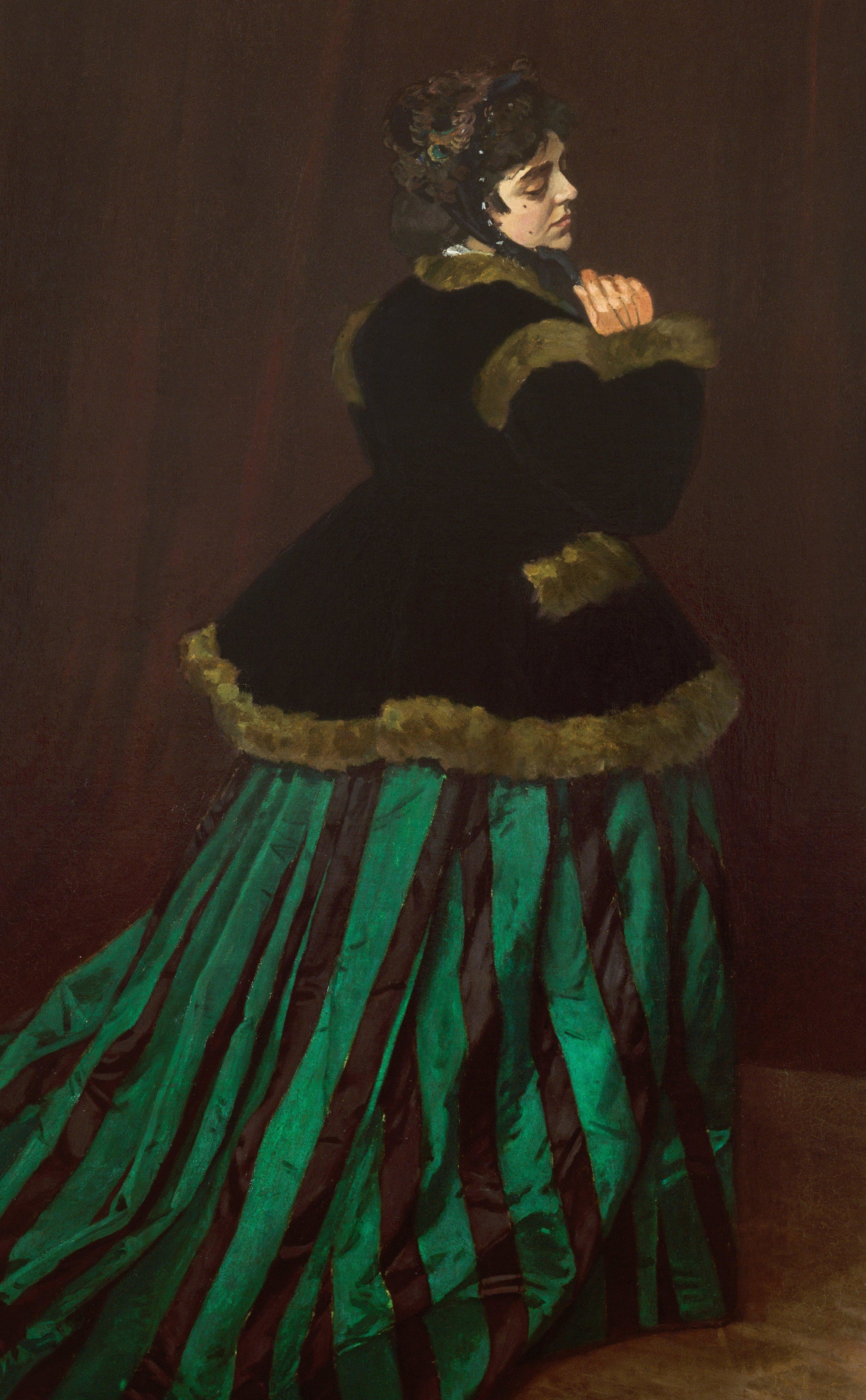 Claude Monet Fine Art Print, Camille in Green Dress