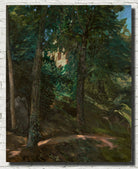 Wilhelm Trubner Fine Art Print, Castle Grounds in Lichtenberg in Odenwald