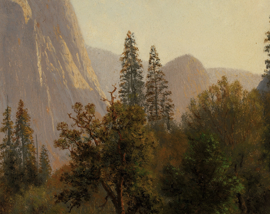 Cathedral Rocks, Yosemite Valley, Albert Bierstadt, Landscape Print