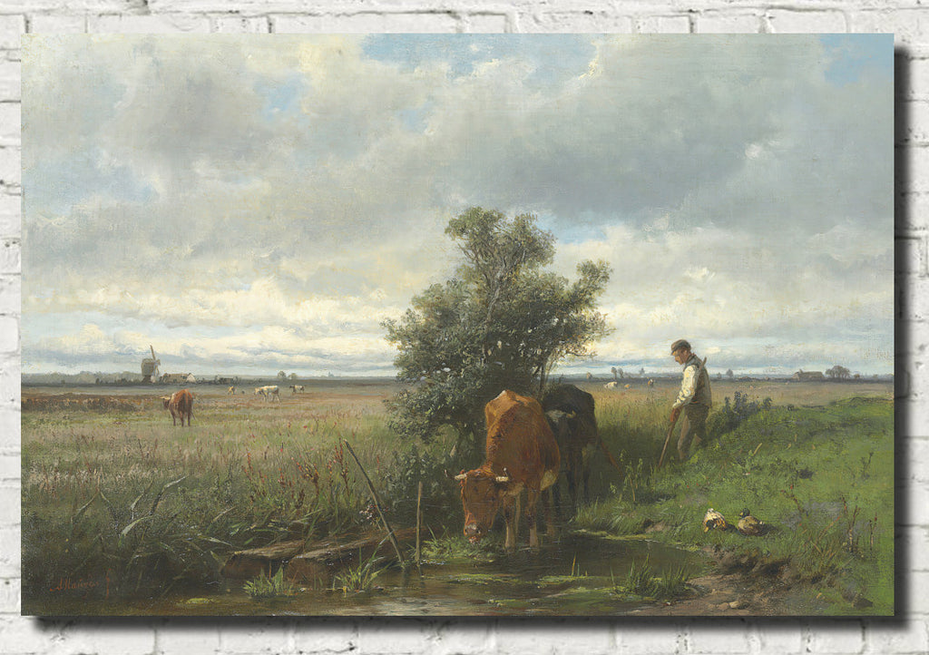 Cattle Watering, Anton Mauve Fine Art Print