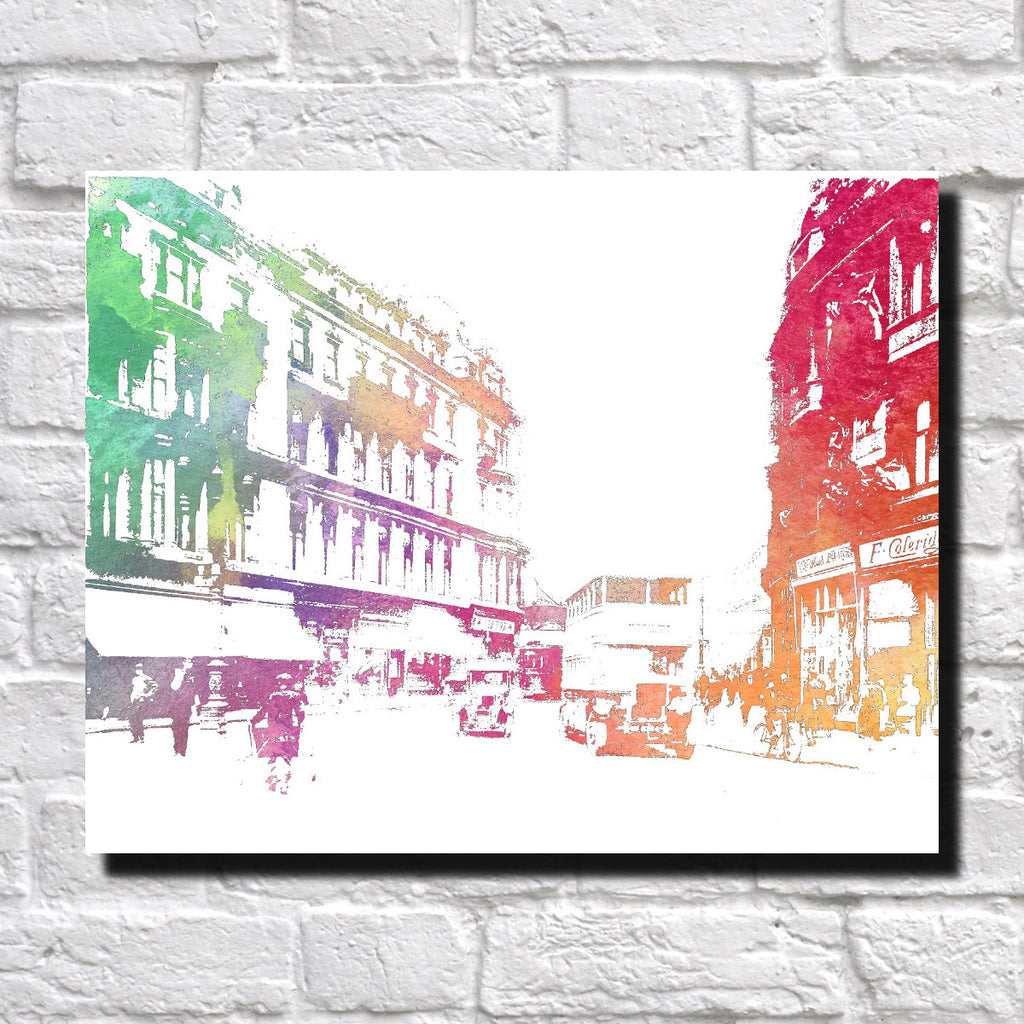 Charing Cross Glasgow City Skyline Print Landscape Poster Feature Wall Art