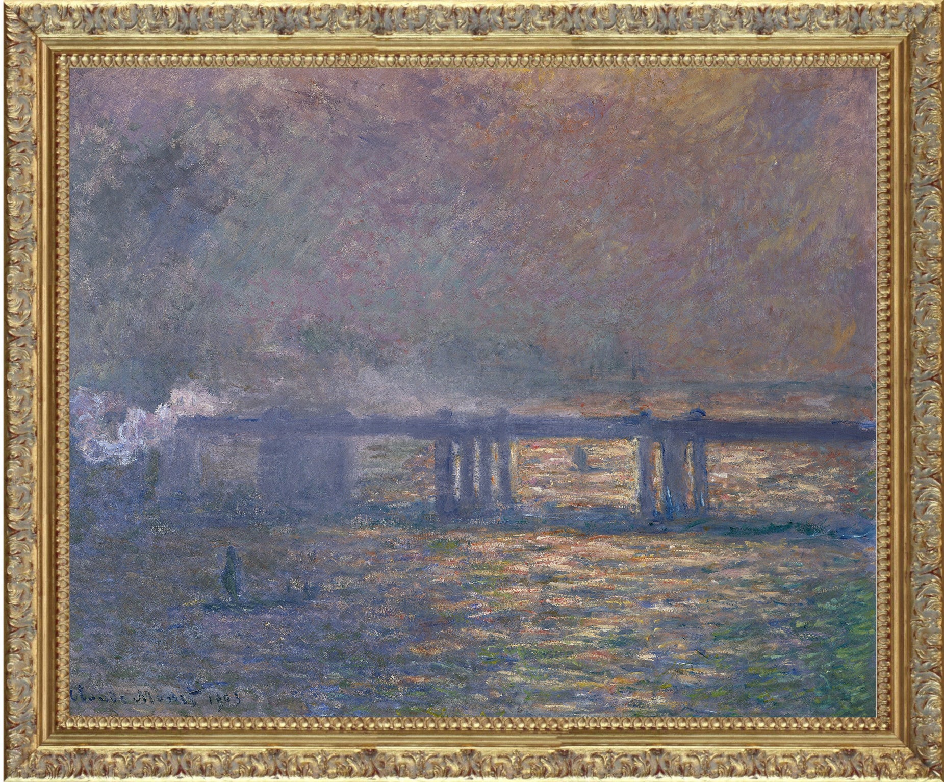 Claude Monet, Charing Cross Bridge, Canvas Reproduction