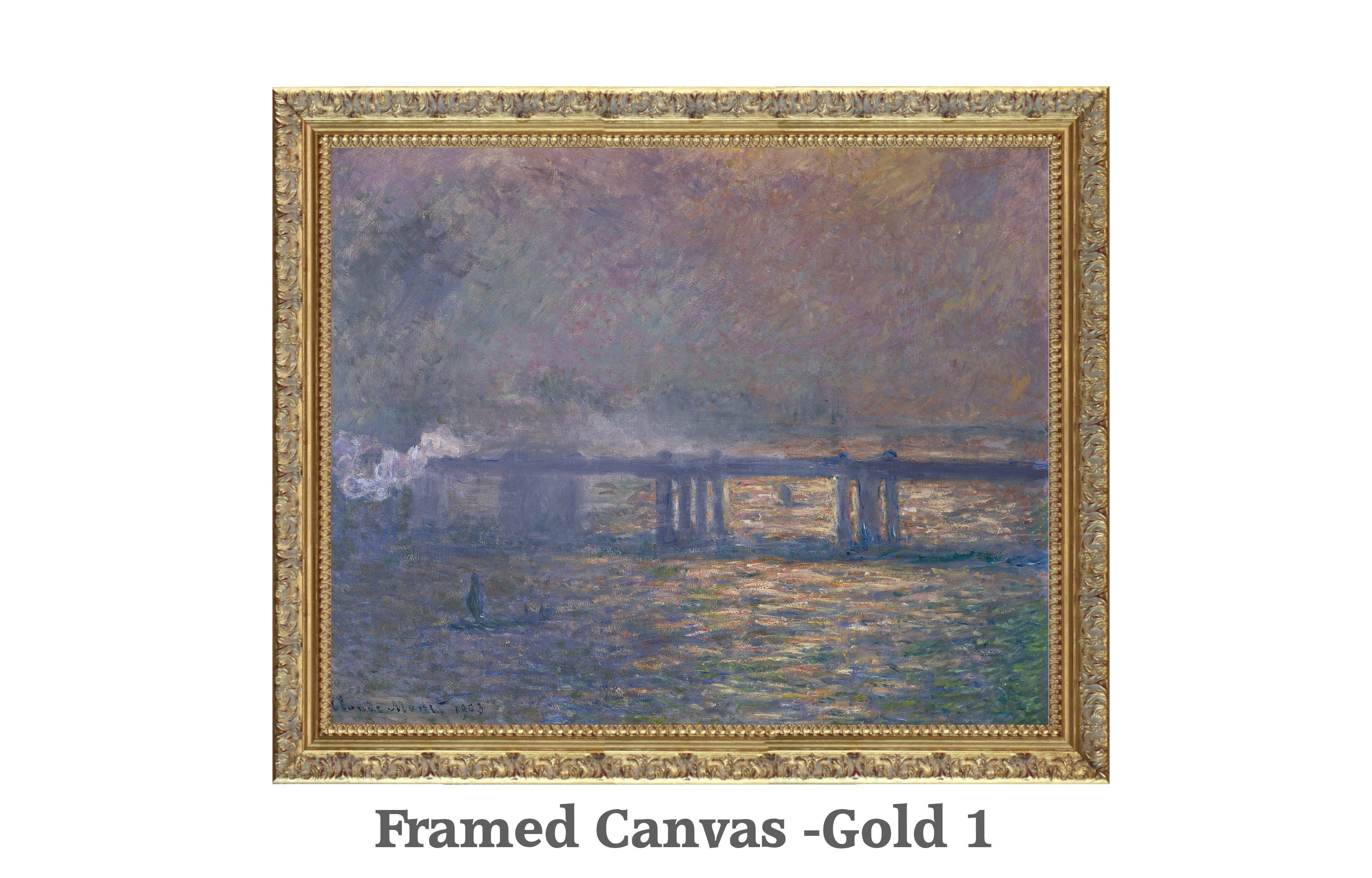 Claude Monet, Charing Cross Bridge, Canvas Reproduction