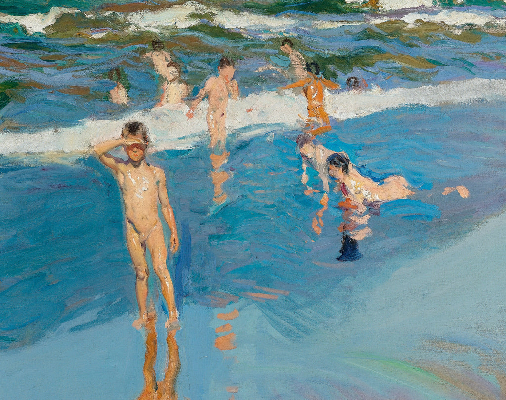 Children In The Sea, Valencia Beach, Joaquín Sorolla Fine Art Print