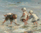 Robert Gemmell Hutchison Fine Art Print, Children at the water's edge