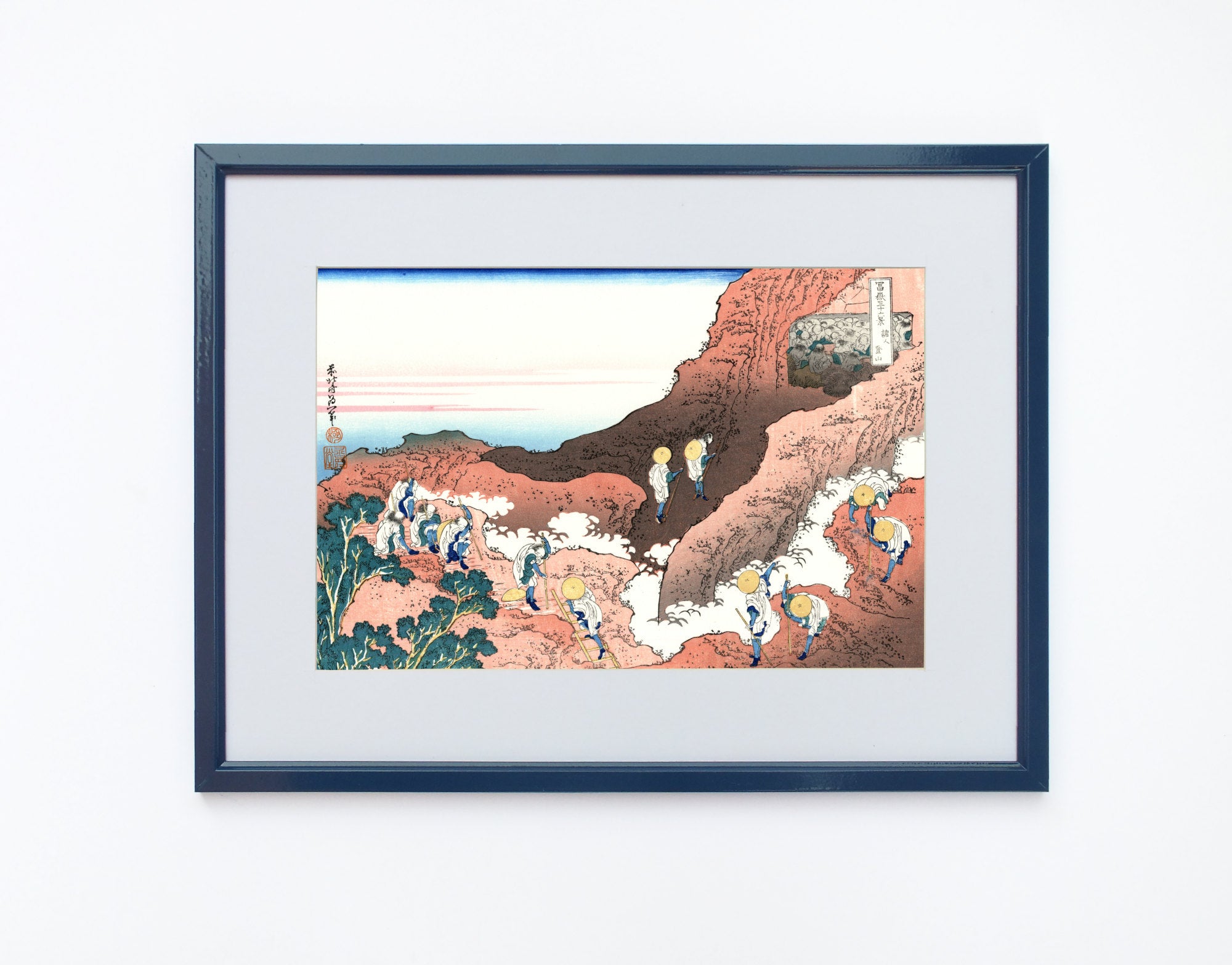 36 Views of Mount Fuji, Climbing on Mt. Fuji, Katsushika Hokusai, Japanese Print