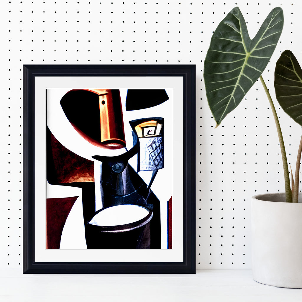 Coffee Grinder, Abstract Print Framed Wall Art