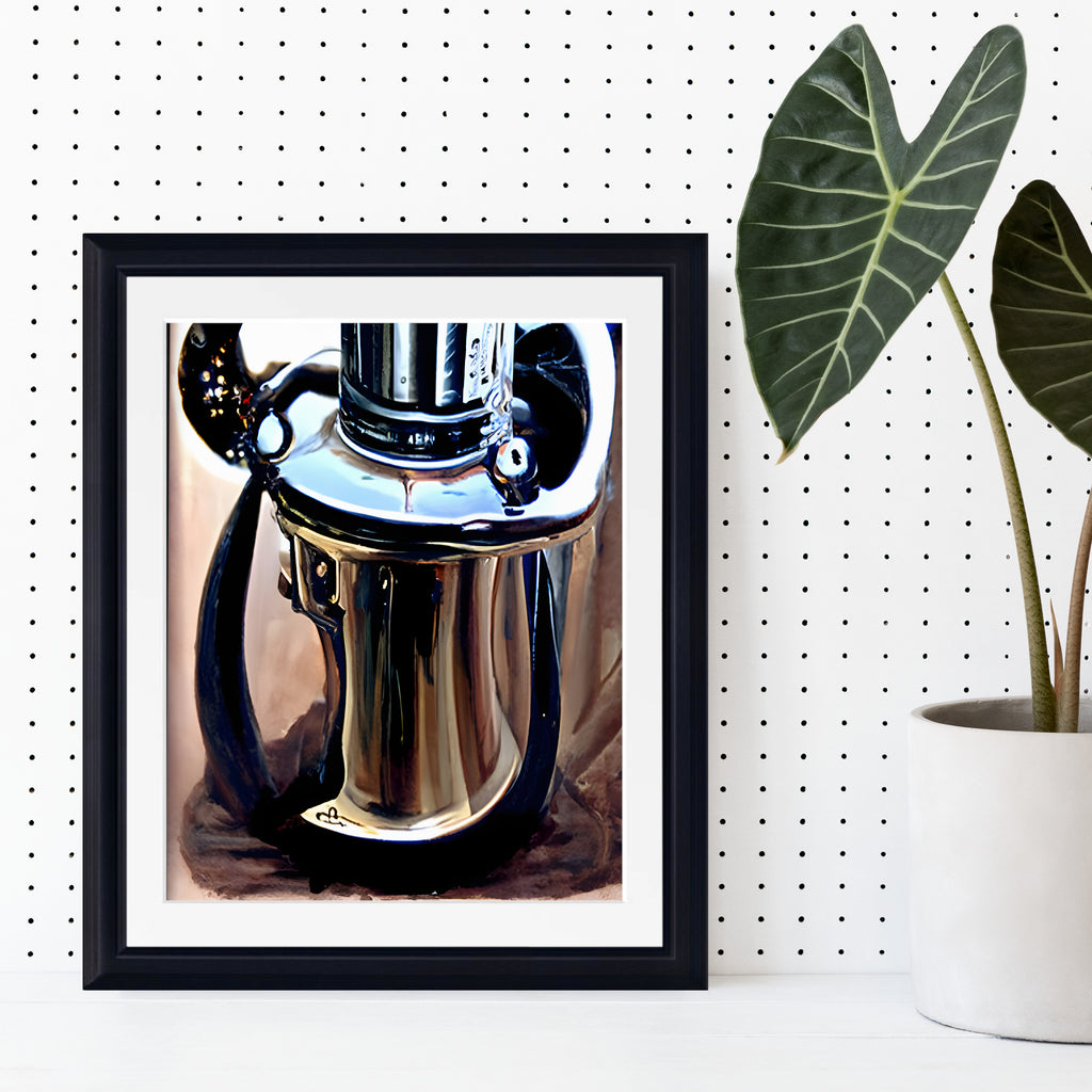 Coffee Percolator, Abstract Print Framed Wall Art