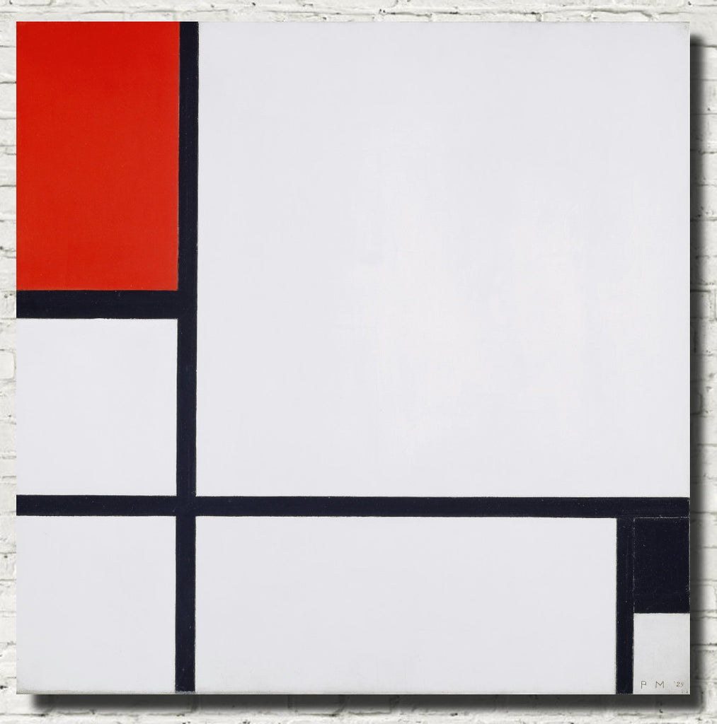 Composition No. I, with Red and Black, Piet Mondrian Abstract Fine Art Print