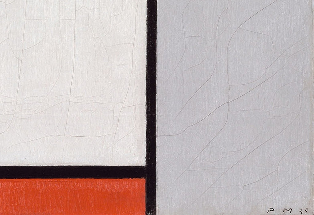 Composition (No. 1) Gray-Red, Piet Mondrian Abstract Fine Art Print