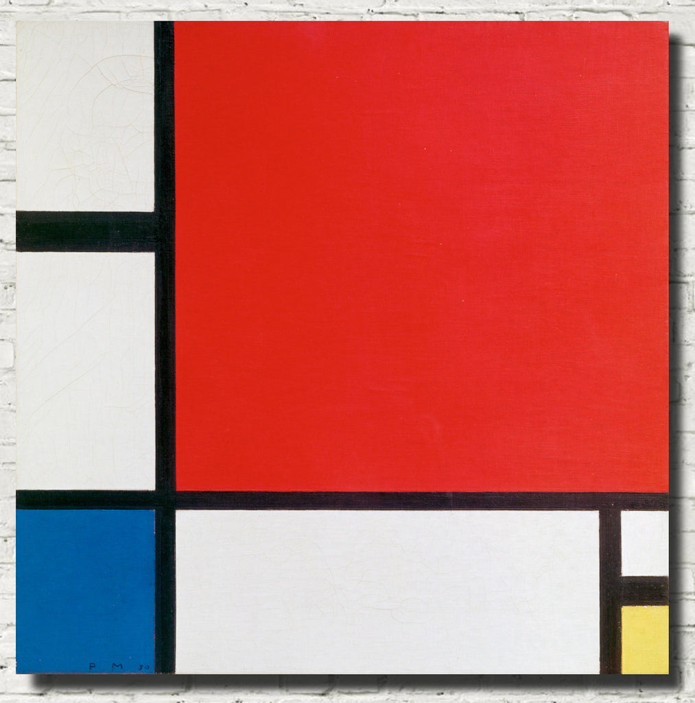 Piet Mondrian Abstract Fine Art Print, Composition in Red Blue Yellow