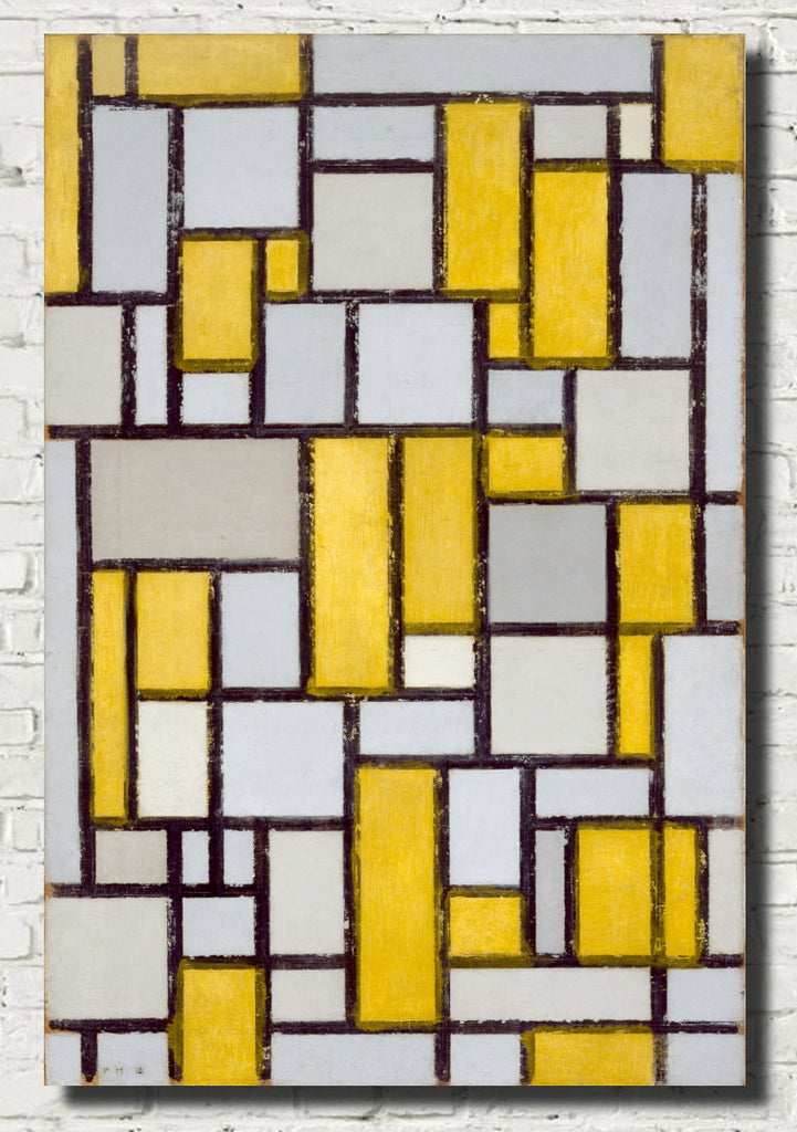 Piet Mondrian Abstract Fine Art Print, Composition With Grid