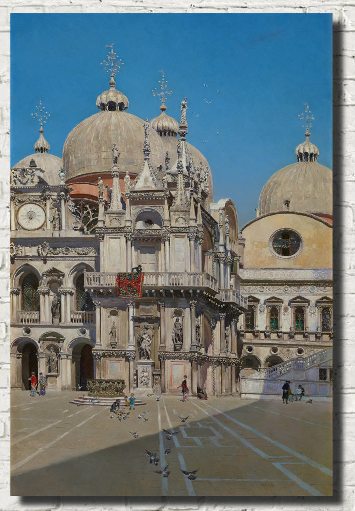 Martin Rico Fine Art Print : Courtyard of the Palace of the Dux of Venice