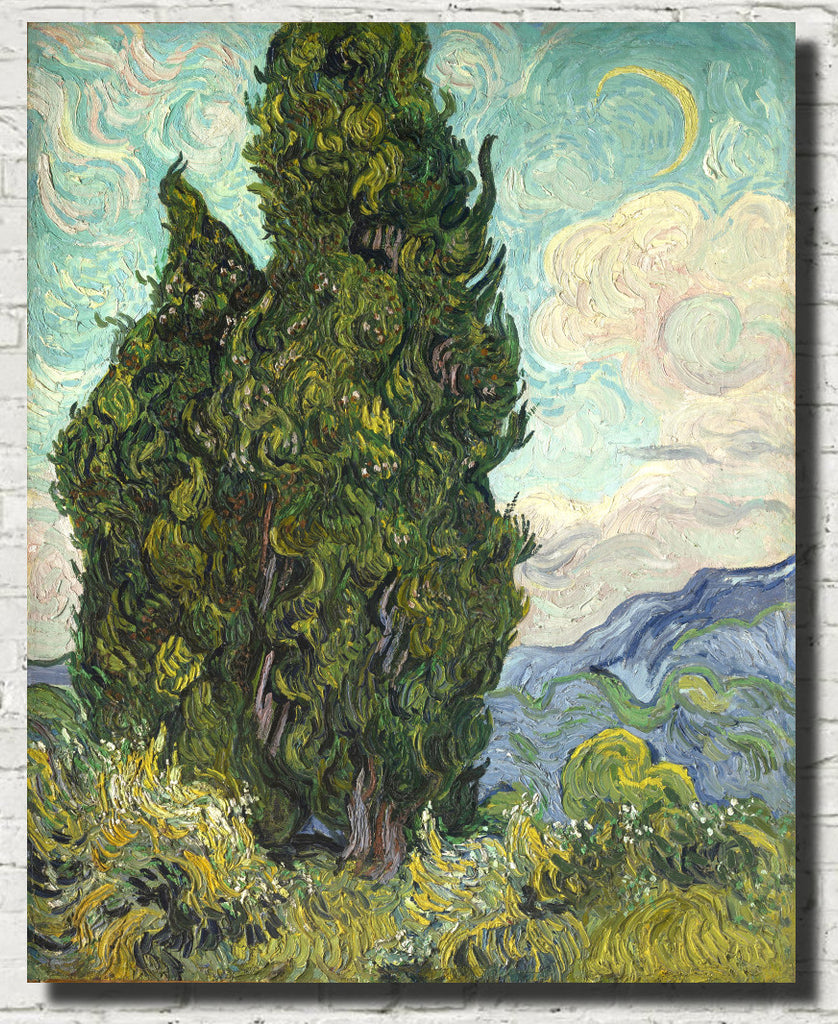 Vincent Van Gogh Fine Art Print, Cypresses
