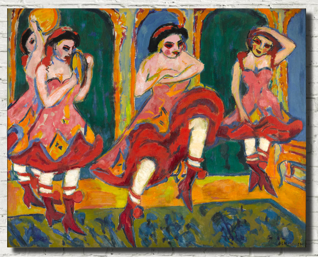 Ernst Ludwig Kirchner Expressionism Fine Art Print, Czardas dancers