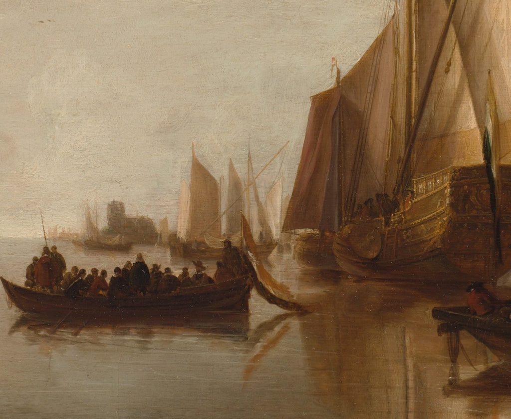 Jan van de Cappelle Fine Art Print, A State Yacht and Other Craft in Calm Water