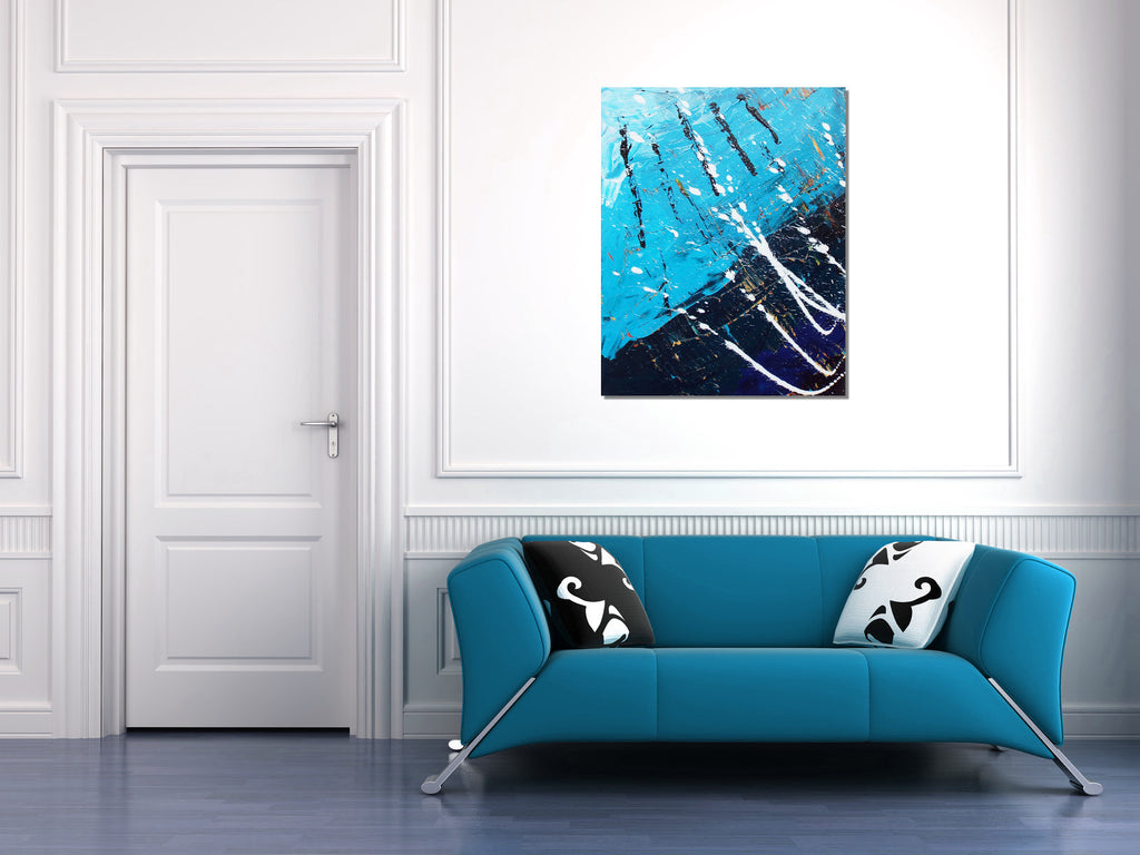 Original Painting James Lucas, Sea Storm Abstract