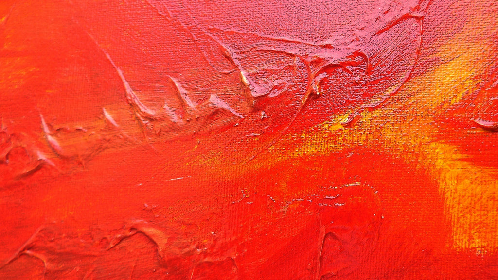 Original Painting James Lucas, Red Flow Abstract