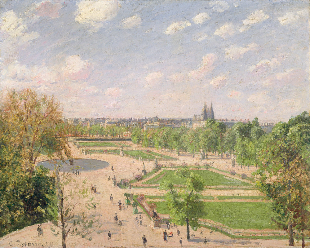 Camille Pissarro Fine Art Print City park Paris Impressionist Painting