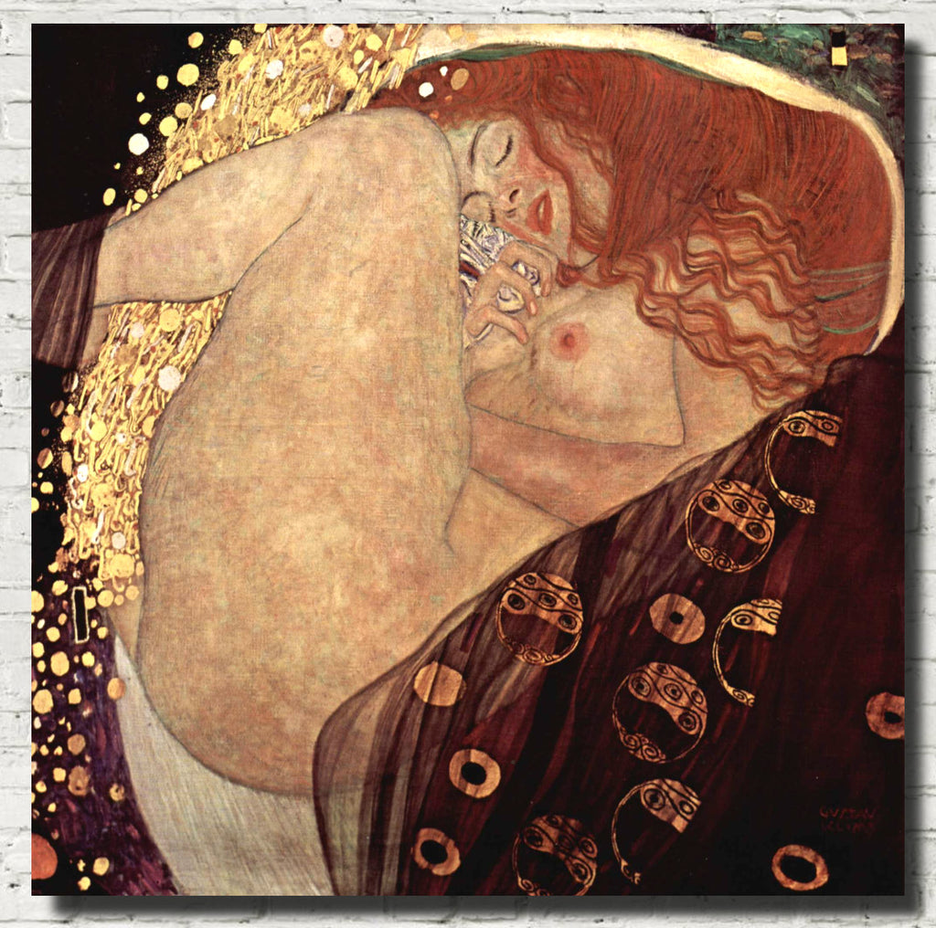 Gustav Klimt Fine Art Print, Danae, Nude