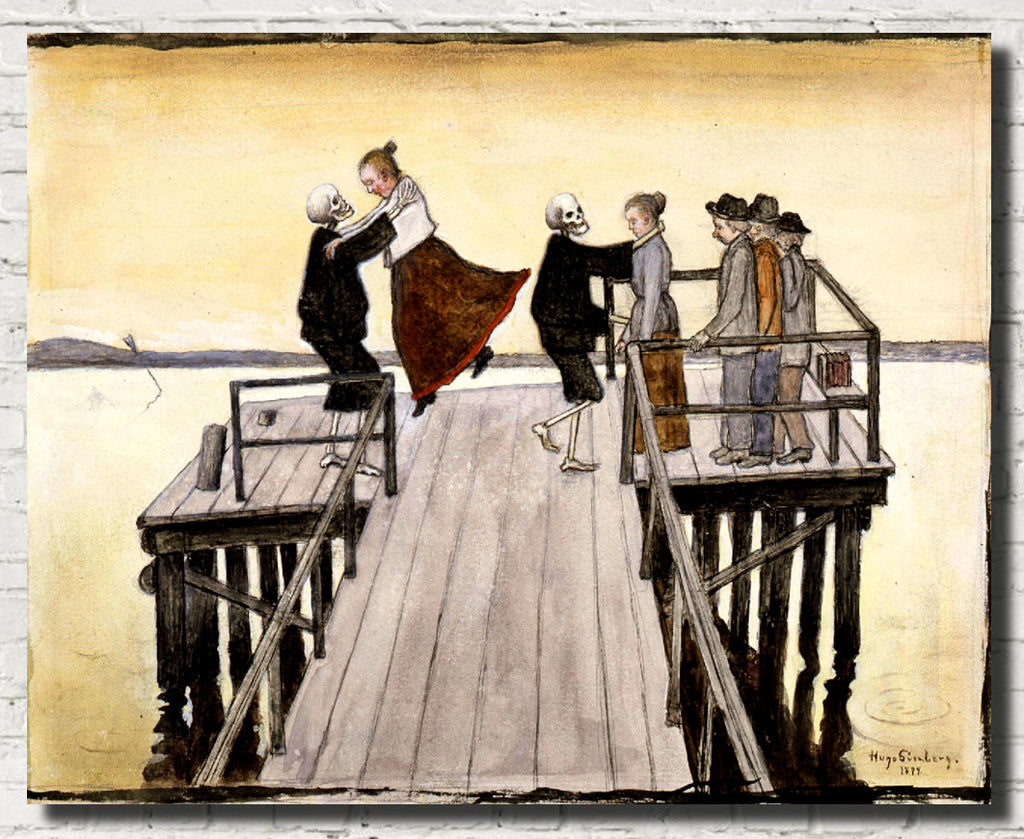 Hugo Simberg Fine Art Print, Dance on the Quay