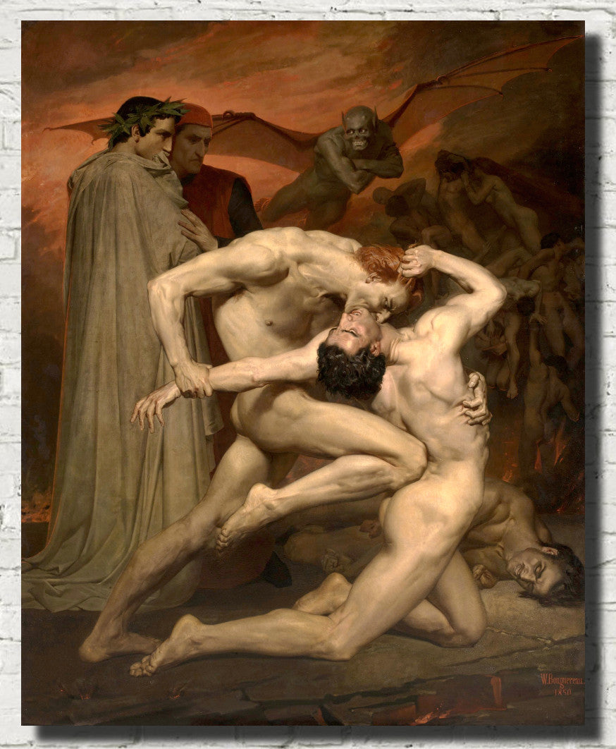 William-Adolphe Bouguereau, Fine Art Print : Dante and Virgil