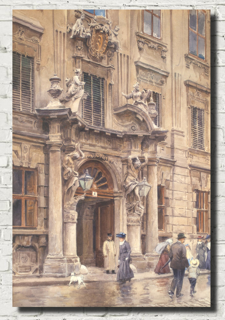 The Portal of Palais Kinsky, Vienna, Ernst Graner Fine Art Print