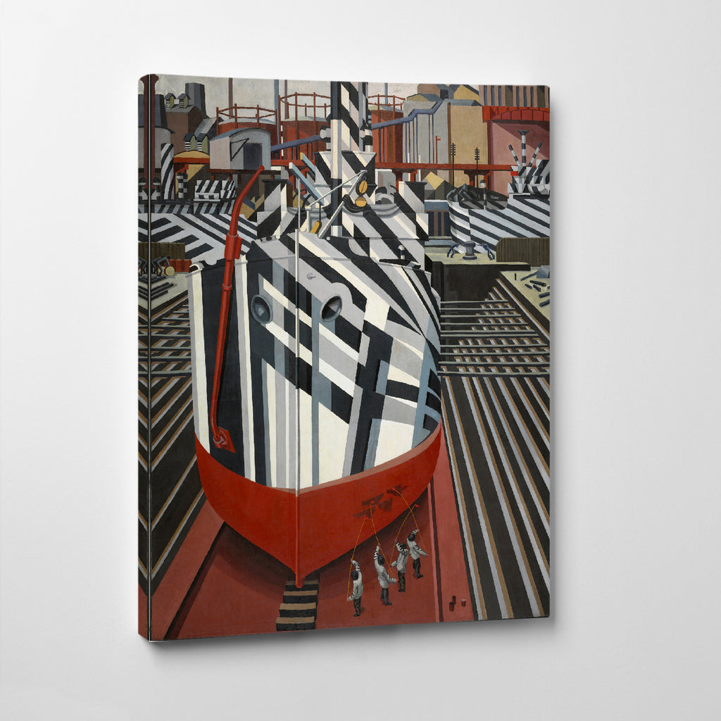 Dazzle-ships in Drydock at Liverpool, Edward Wadsworth
