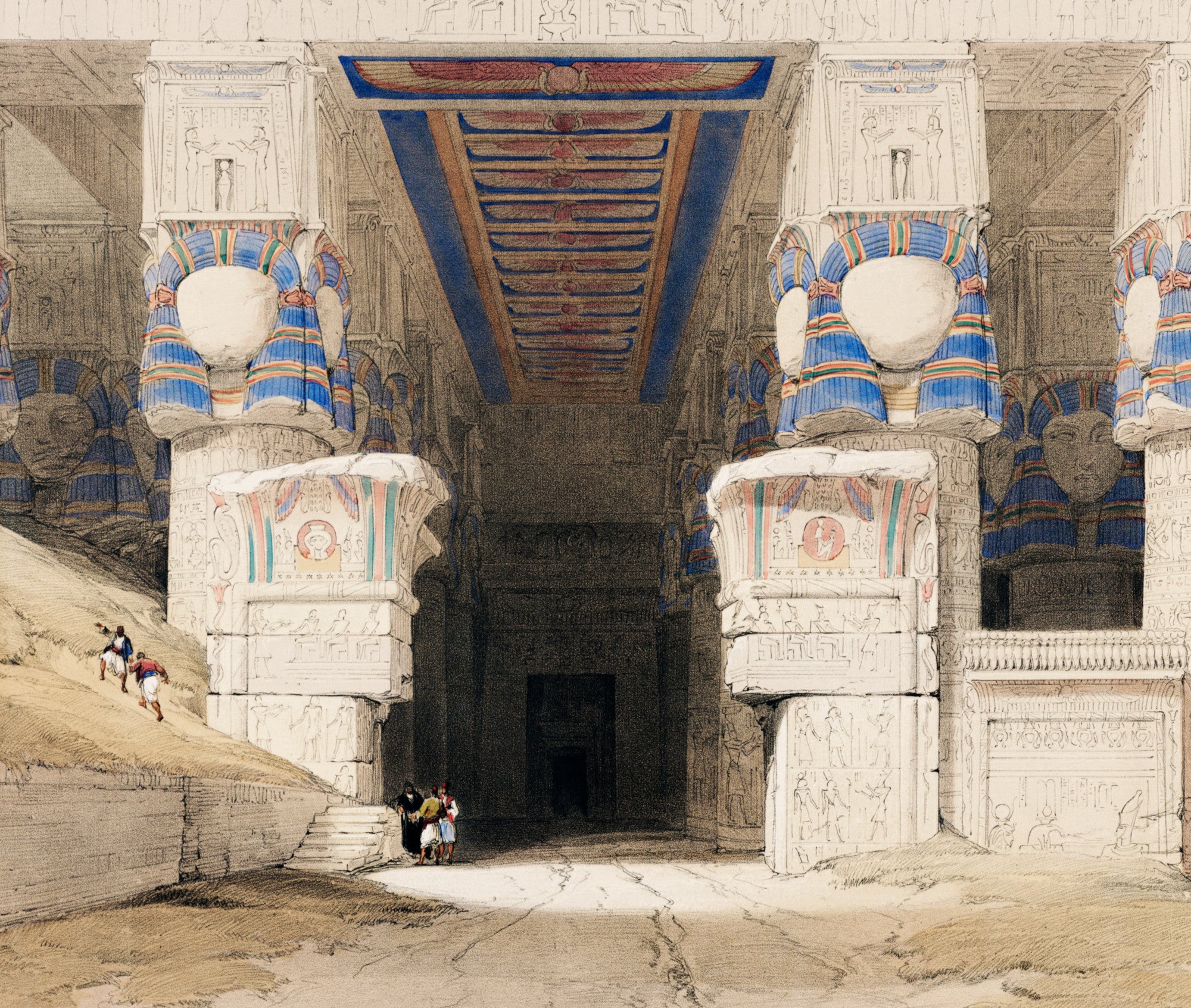 Dendera Temple Egypt, David Roberts Fine Art Print