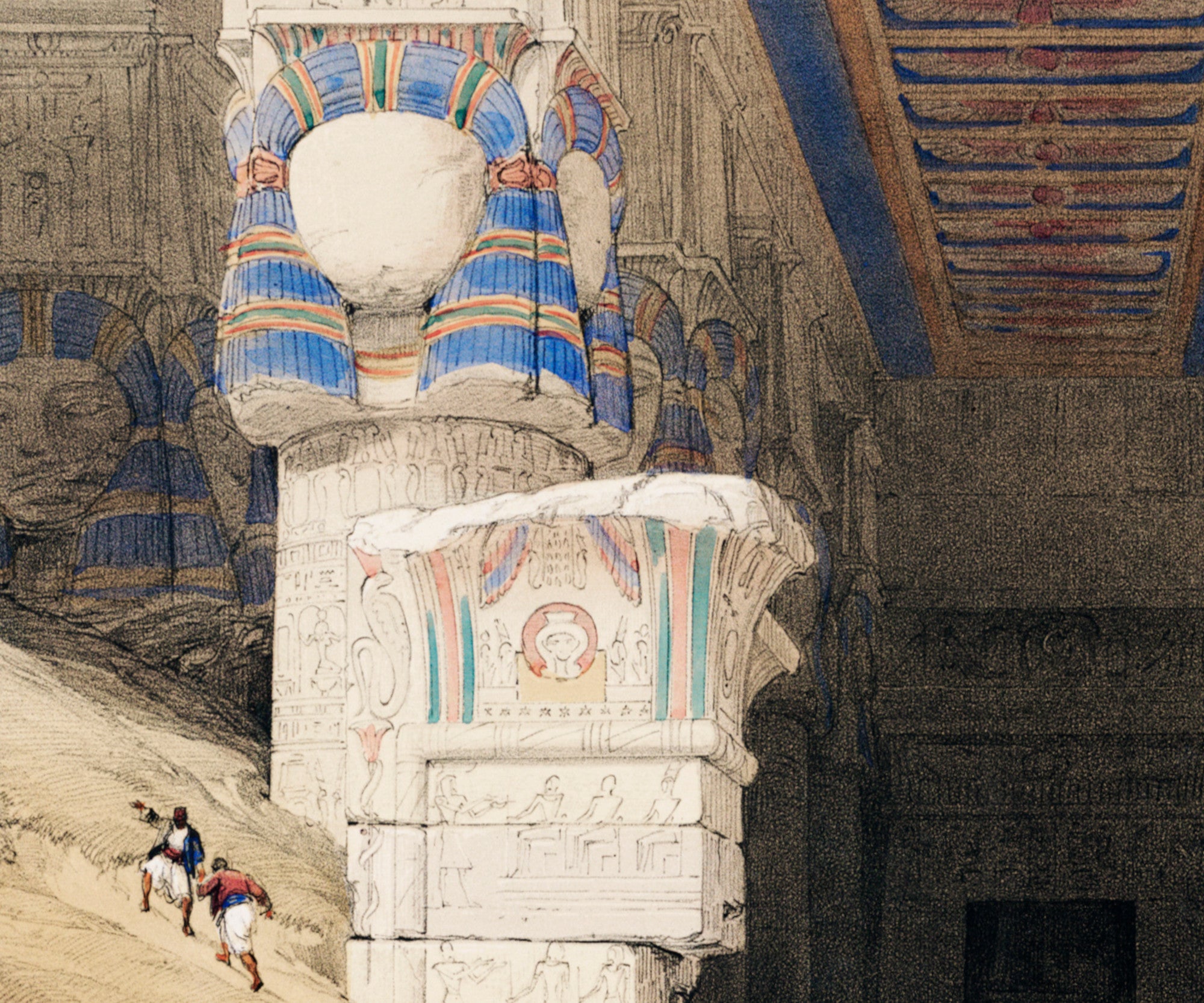 Dendera Temple Egypt, David Roberts Fine Art Print