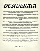 Desiderata by Max Ehrmann, Typography Print