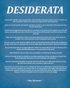 Desiderata by Max Ehrmann, Typography Print