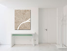 Detroit City Street Map Print Feature Wall Art Poster