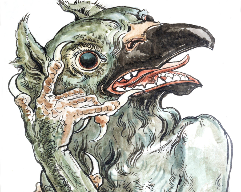 Devil with a bird’s head, Jan Matejko Fine Art Print